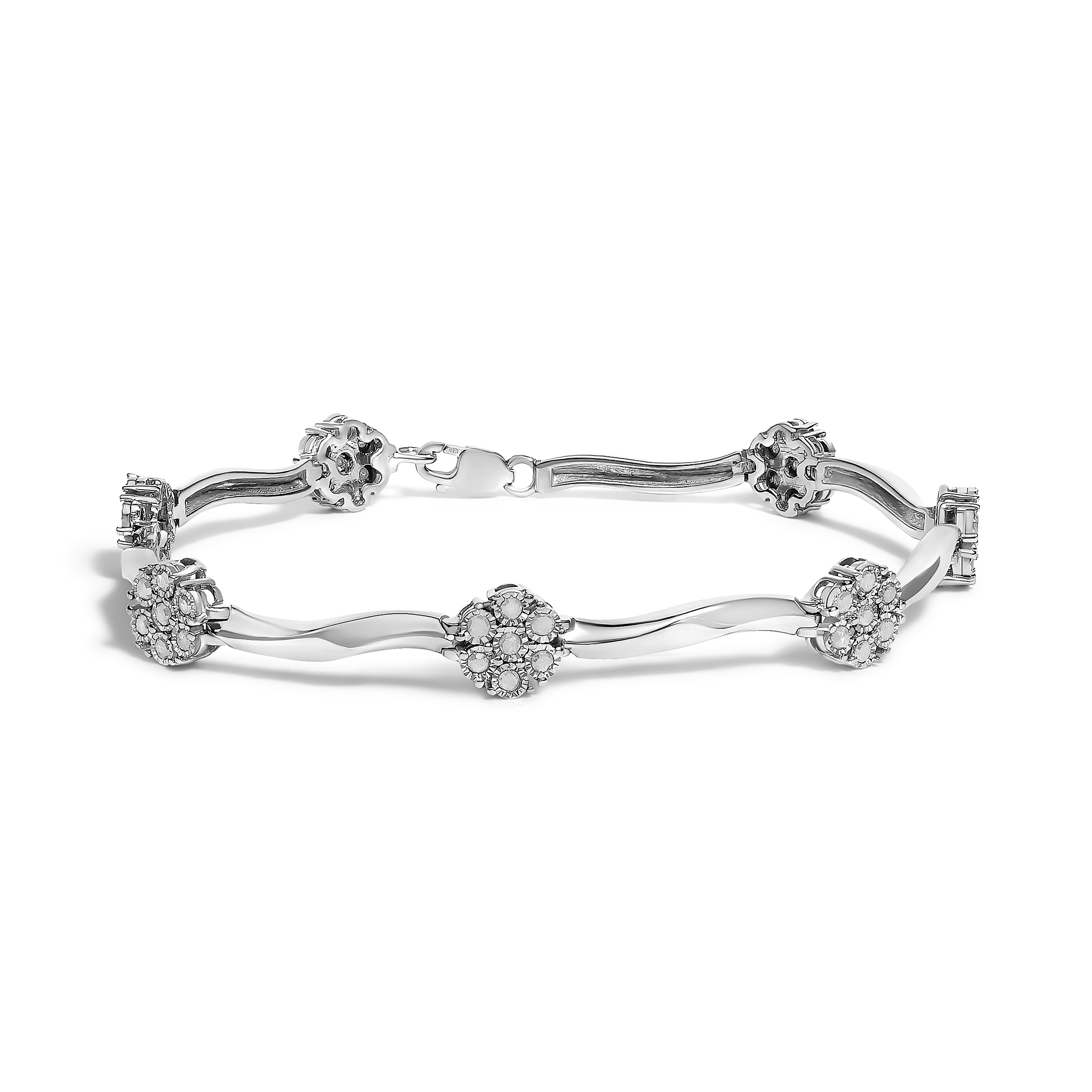 .925 Sterling Silver 1/4 Cttw Diamond